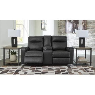 Axtellton Power Reclining Loveseat with Console - Carbon Axtellton Power Reclining Loveseat with Console - Carbon