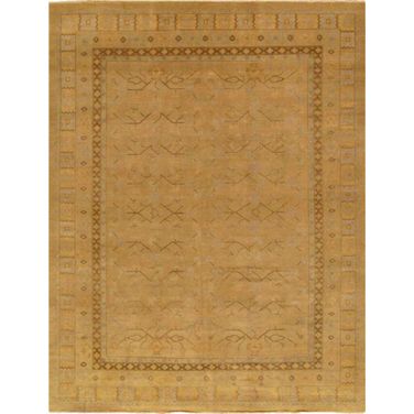 Azerbaijan Collection Hand-Knotted Lamb's Wool Area Rug-10' 3" x 14' 5" In Beige