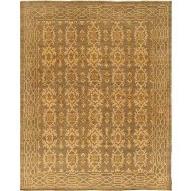 Azerbaijan Collection Hand-Knotted Lamb's Wool Area Rug-10' 4" x 14' 4" In Light Gray