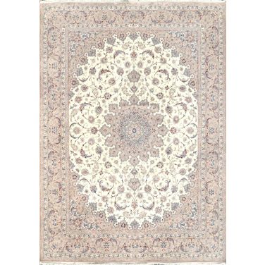 Azerbaijan Collection Hand-Knotted Wool Area Rug-11' 6" x 16' 3" In Mocha and Ivory