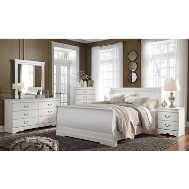 Anarasia White Youth Sleigh Bedroom Set