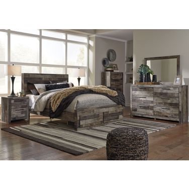 Derekson Gray Storage Panel Bedroom Set