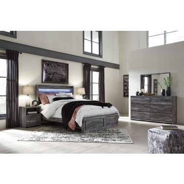 Baystorm Gray Storage Panel Bedroom Set