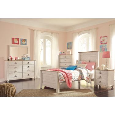 Willowton Whitewash Panel Headboard Set