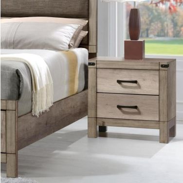 Crown Mark Furniture Matteo Tall Night Stand in Melamine