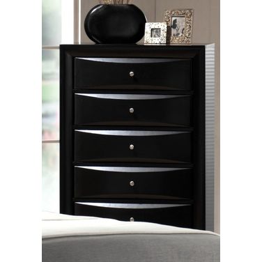 Crown Mark Furniture Emily Drawer Chest in Black