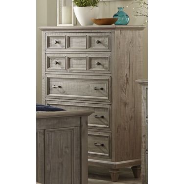 Lancaster Dove Tail Grey 5 Drawer Chest