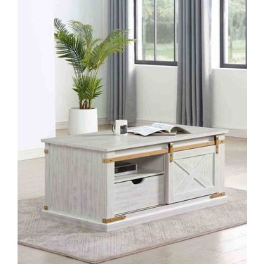 Bacerra Coffee Table In Antique White and Gold