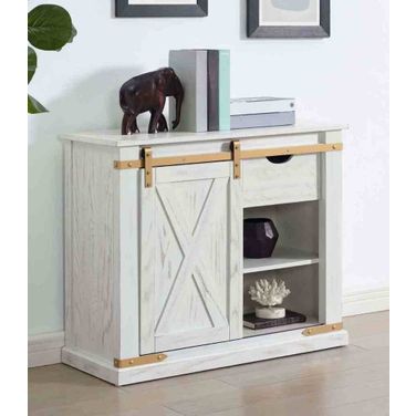 Bacerra Sofa Table In Antique White and Gold