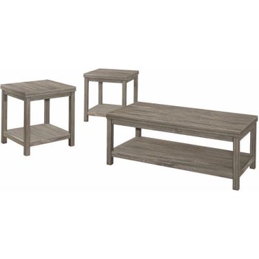 Bainbridge Weathered Gray 3 Piece Pack Occasional Set