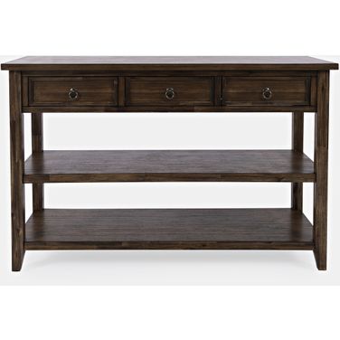 Bakersfield Sofa Table with 3 Drawers In Brown