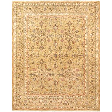 Baku Collection Hand-Knotted Lamb's Wool Area Rug- 9' x 11' 11" In Camel