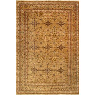 Baku Collection Hand-Knotted Wool Area Rug-11' 9" x 17' 8" In Camel