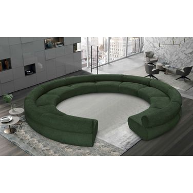 Bale Chenille Fabric 10 Piece Modular Sofa In Green