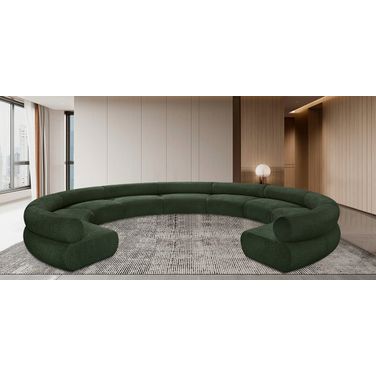 Bale Chenille Fabric 9 Piece Modular Sofa In Green
