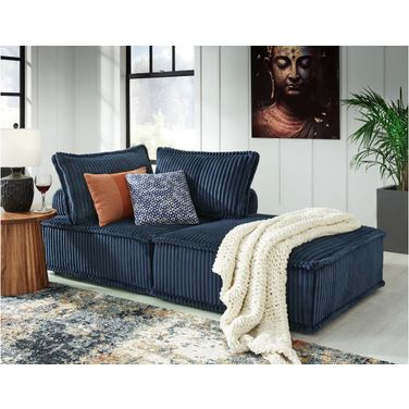 Bales Modular Loveseat In Navy