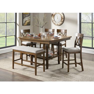 Balin Light Oak Counter Height Dining Room Set