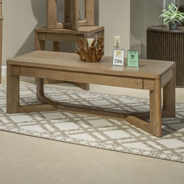 Ballentine Rectangular Cocktail Table In Weathered Bronze