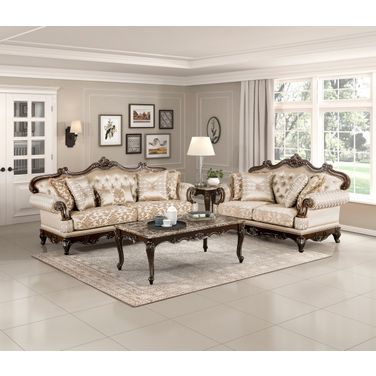 Balthasar Living Room Set In Cherry