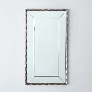 Bamboo Mirror In Antique Nickel