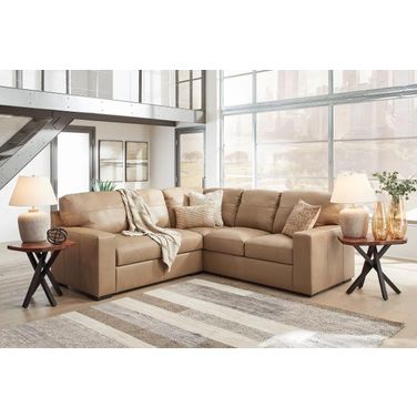 Bandon 2-Piece RAF Sectional In Toffee