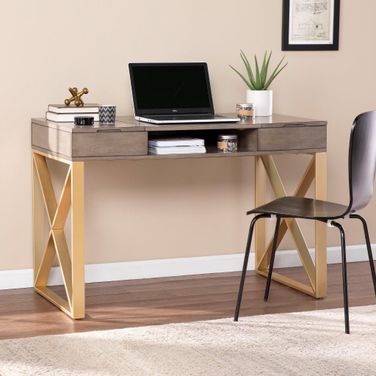 Bardmont Two-Tone Desk With Storage