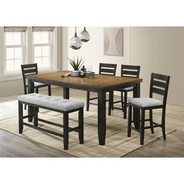 Bardstown Counter Height Dining Set In Wheat Charcoal
