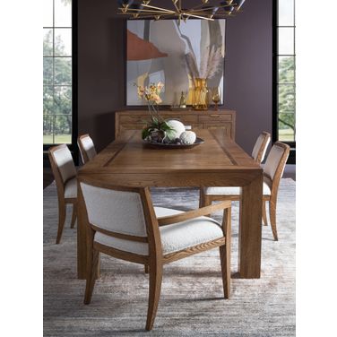 Barnaby Rectangular Dining Room Set In Brown