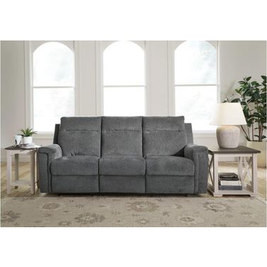 Barnsana Power Reclining Sofa In Gravel