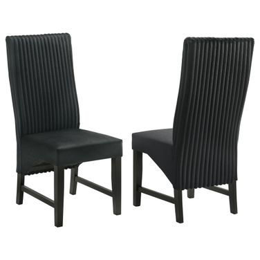 Barrand Upholstered Dining Side Chair Set of 2 In Black