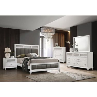 Barzini White Panel Bedroom Set