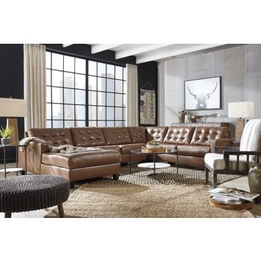 Traditional sectional store sofa with chaise