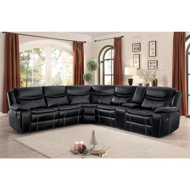 Bastrop Black Reclining LAF Sectional