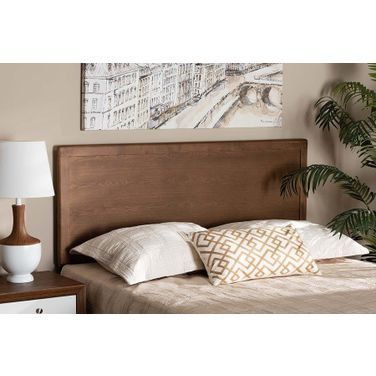 Baxton Studio Alan Modern and Contemporary Transitional Ash Walnut Finished Wood King Size Headboard