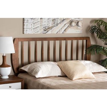Baxton Studio Norman Modern and Contemporary Transitional Ash Walnut Finished Wood King Size Headboard