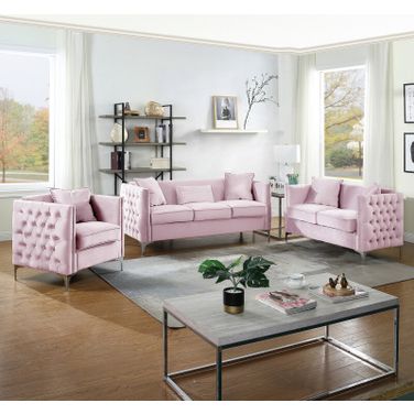 Pink living room furniture clearance set