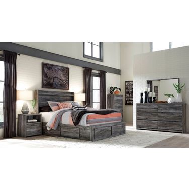Baystorm Gray Platform Storage Bedroom Set