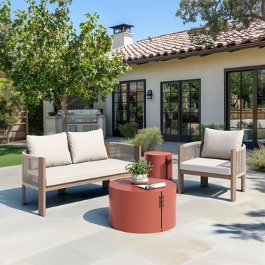 Bayu Occasional Table Set In Brown