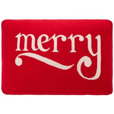 Be Merry Pillow in Red
