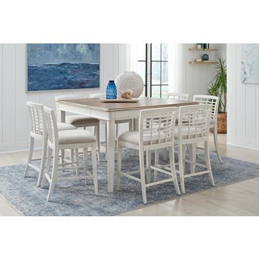 Beach Comber Gathering Dining Room Set In Weathered White