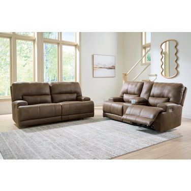 Bealeaf Power Reclining Living Room Set In Earth