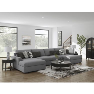Bealton 4-Piece Sectional with Double Chaise In Salt and Pepper