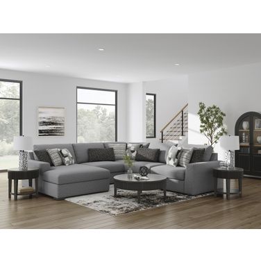 Bealton 5-Piece Sectional with LAF Chaise In Salt and Pepper