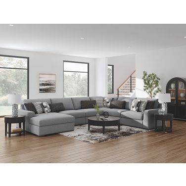 Bealton 6-Piece Sectional with LAF Chaise In Salt and Pepper