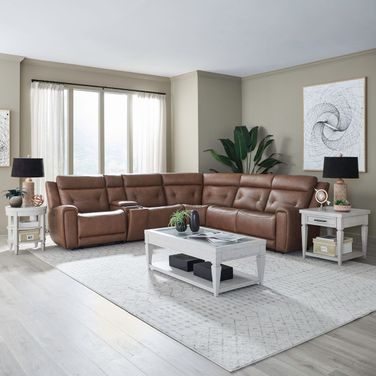 Beckham 6 Piece Sectional In Aline Saddle