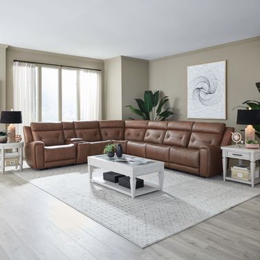 Beckham 7 Piece Sectional In Aline Saddle