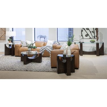 Beckham Round Occasional Table Set In Rustic Tavern
