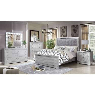 Belleterre Queen Bed In Silver