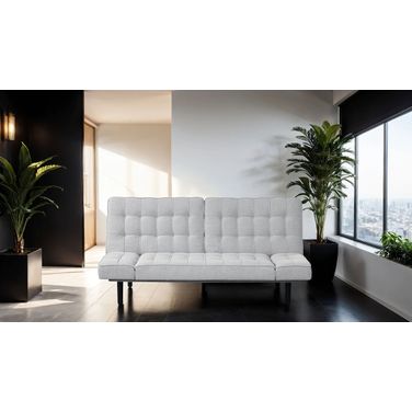 Bellevue Futon Sofa In Light Gray