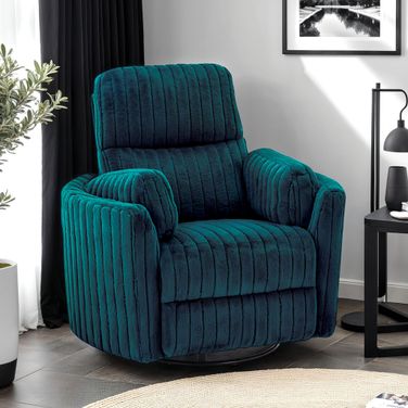 Belper Power Glider Recliner with Swivel In Dark Teal
